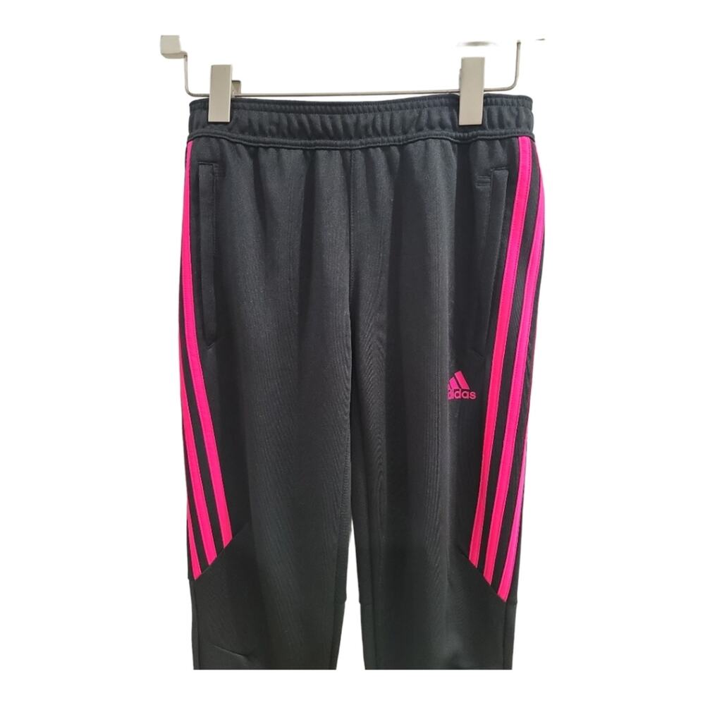 Adidas Black and Hot Pink Tiro Jogger - Picture 3 of 5